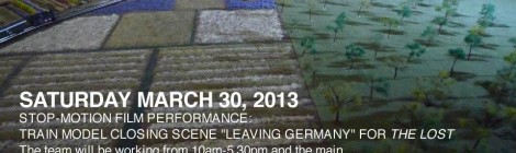 30.3.2013 Stop-Motion Film Performance: Train Model closing scene for 'The Lost' at Christopher Grimes Gallery